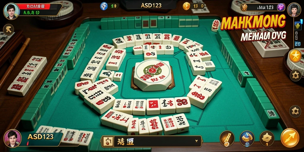 Screenshot utama menampilkan gameplay seru Mahjong dari ASD123.