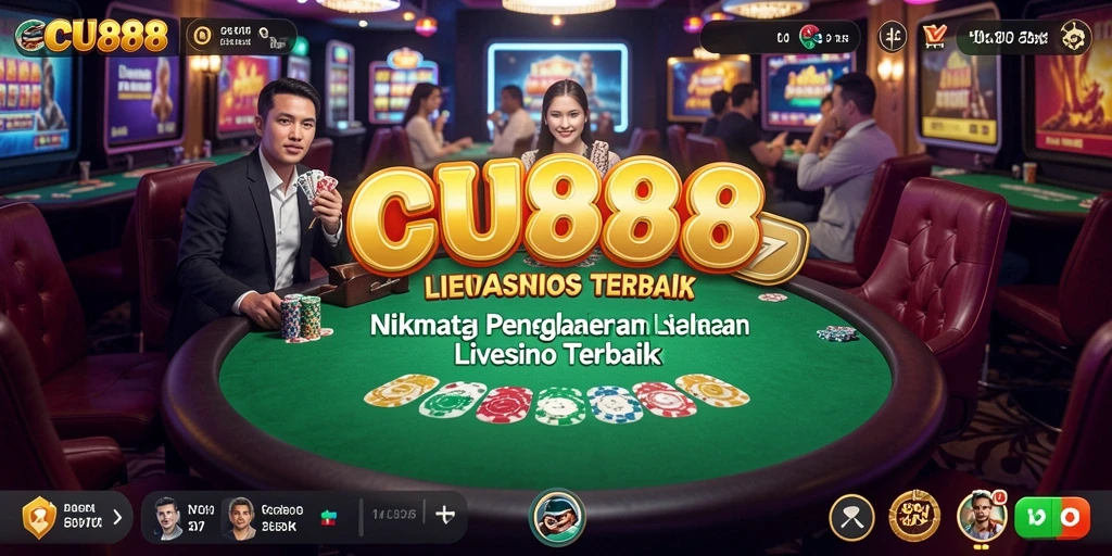 Tampilan gameplay Live Casino yang mendebarkan di CU888.