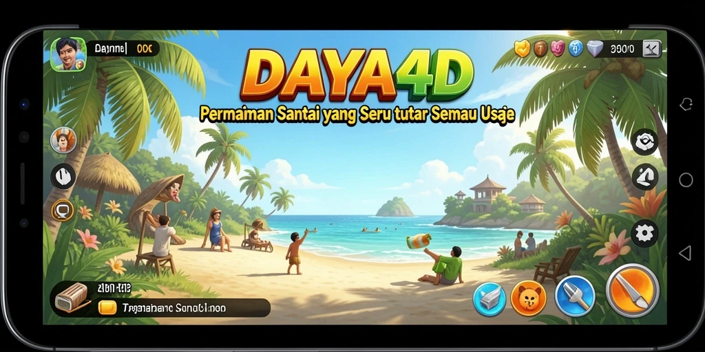 Tampilan gameplay DAYA4D yang penuh warna dan menarik.