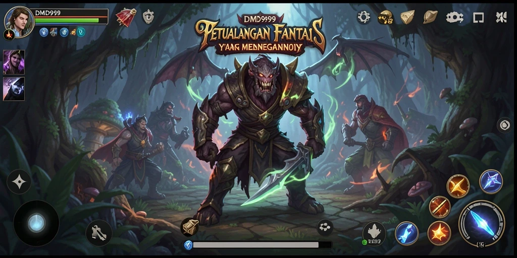 Tangkapan layar DMD999 menampilkan aksi seru dalam gameplay RPG.