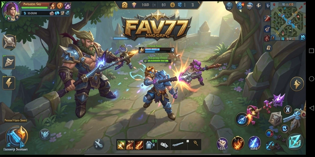 Tangkapan layar <strong>FAV77</strong> menunjukkan aksi seru dalam pertempuran MMORPG.