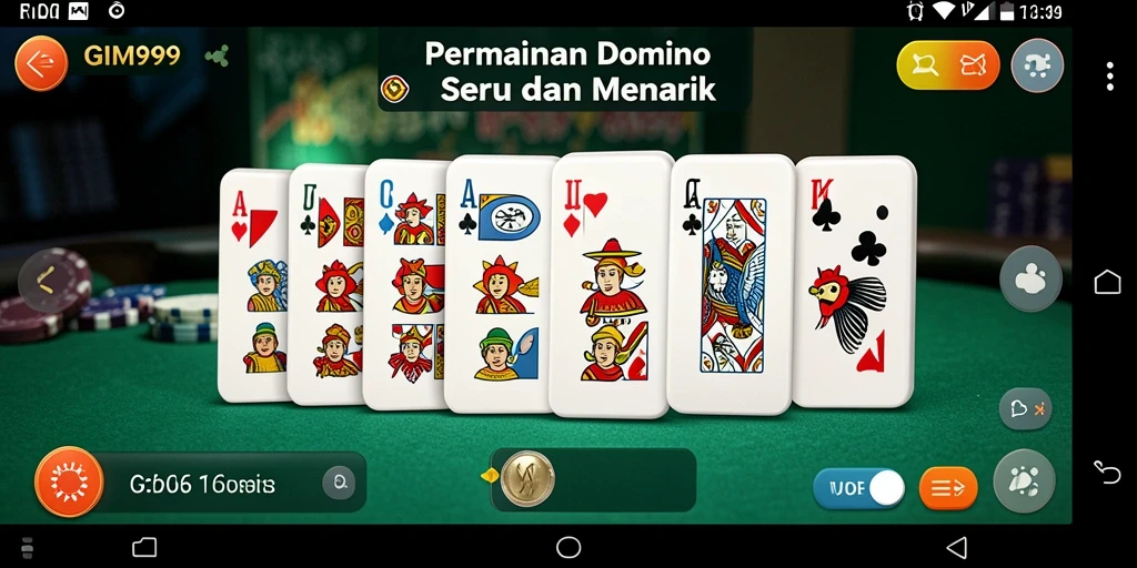 Tampilan gameplay seru dari GIM999 dengan aksi domino yang mendebarkan.