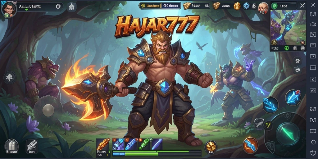 Tampilan menakjubkan dari gameplay ARPG di HAJAR777 yang memukau.