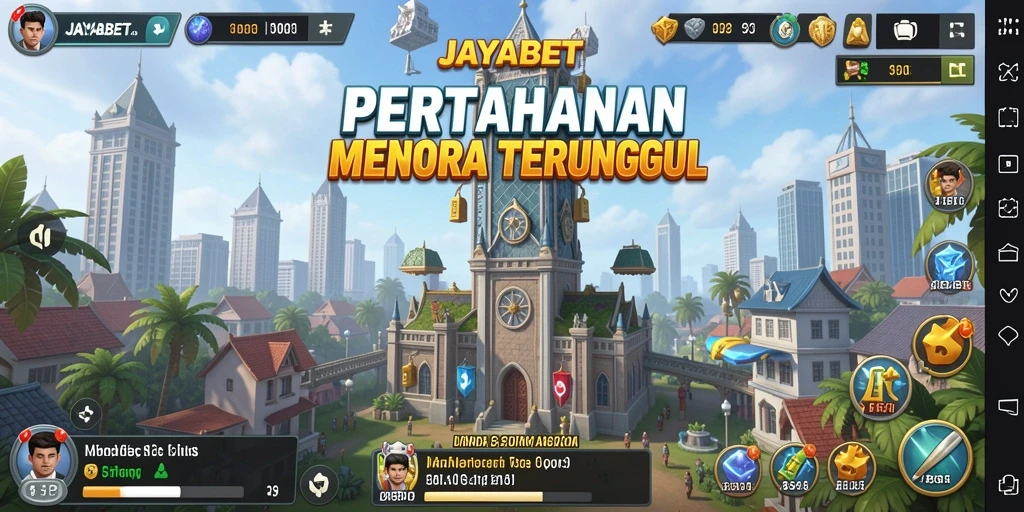 Tampilan gameplay <strong>JAYABET</strong> menunjukkan strategi menara yang mendebarkan.