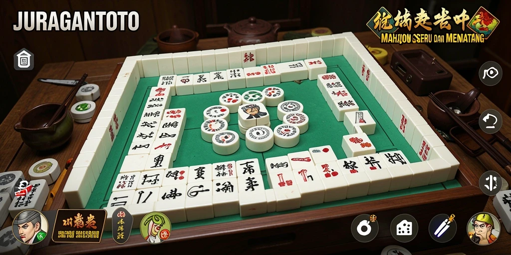 Screenshot gameplay <strong>JURAGANTOTO</strong> menampilkan keseruan permainan Mahjong.