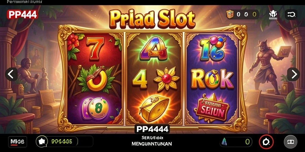 Screenshot utama PP444 menampilkan gameplay Slot yang menarik.