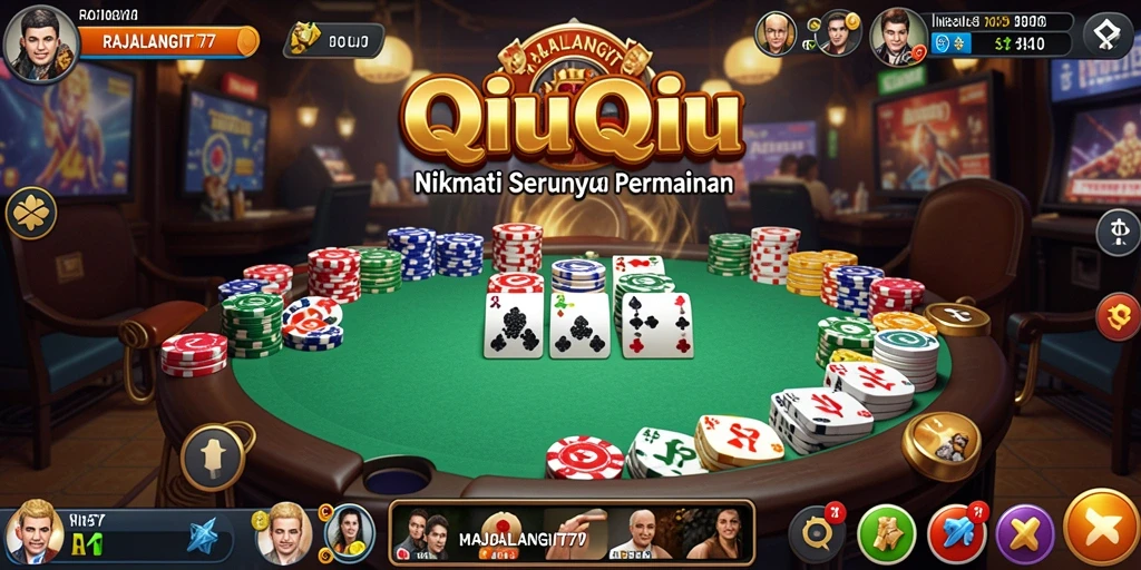 Tampilan menarik gameplay QiuQiu RAJALANGIT77.