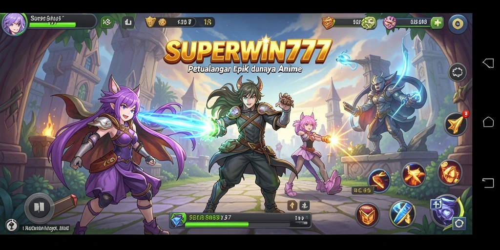 Tampilan gameplay epik dari SUPERWIN777 yang memukau.