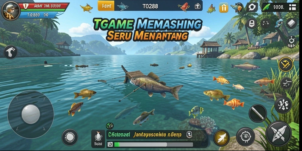 Gameplay TO288 menunjukkan dinamika memancing yang seru dan menantang.