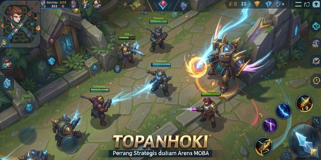 Gameplay intens dari TOPANHOKI yang penuh strategi dan aksi.